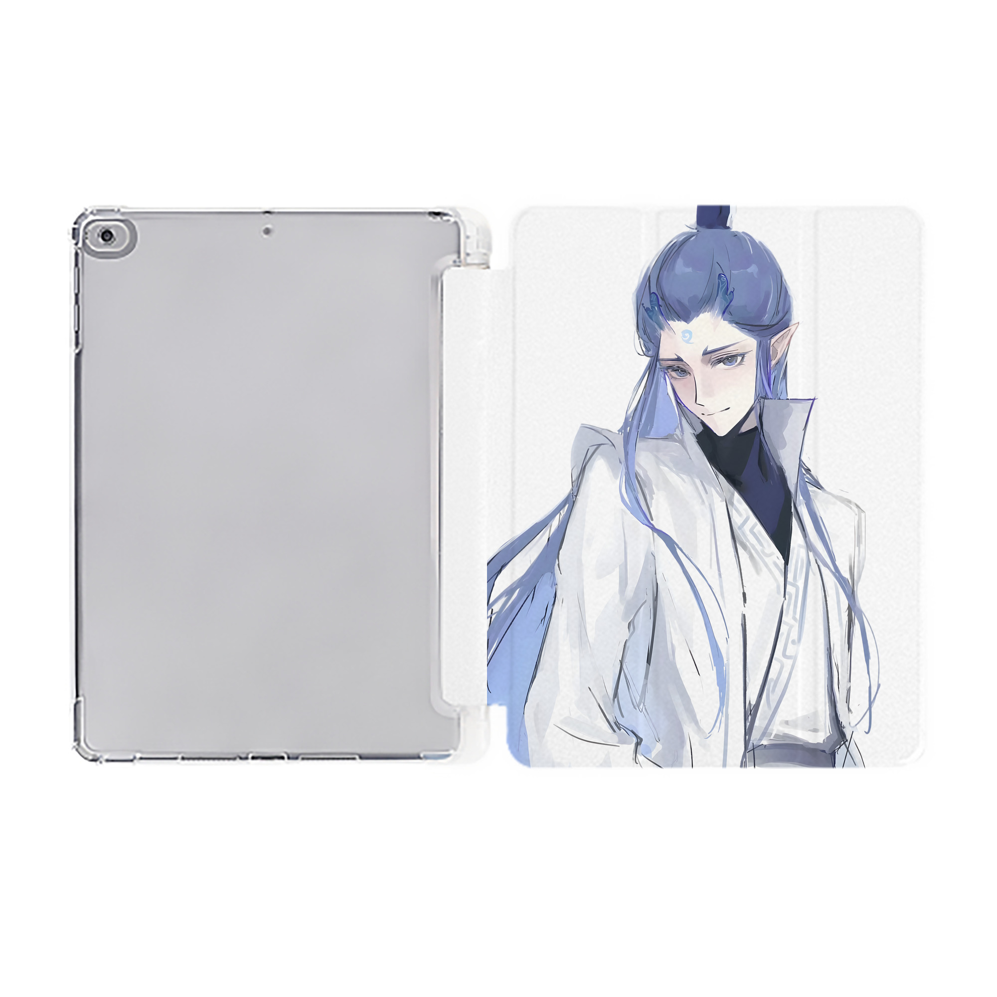 （画像用） Ne Zha 2 ナタ 魔童の大暴れ IPad ケース ペン収納付き 三つ折りスタンド PUレザー×シリコン 対応機種9.5/10.5/10.9インチ